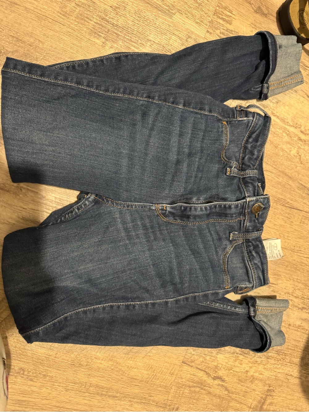 Hollister Dark Blue Cropped Straight Jeans